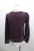 画像3: axes femme / アーガイルニット重ね風シャツトップス  パープルＸアイボリー I-26-02-08-047-AX-TO-SA-ZI (3)