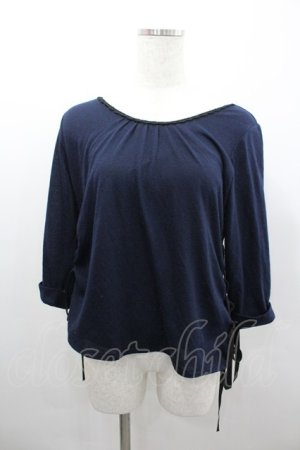 画像: axes femme / サイドレースアップカットプル  ネイビー I-26-02-08-052-AX-TO-SA-ZI