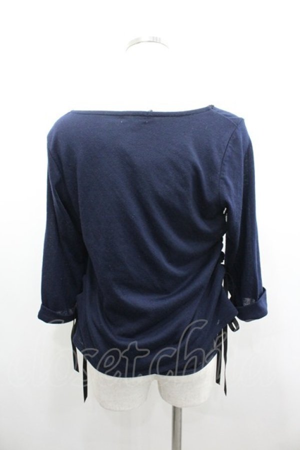 画像3: axes femme / サイドレースアップカットプル  ネイビー I-26-02-08-052-AX-TO-SA-ZI (3)