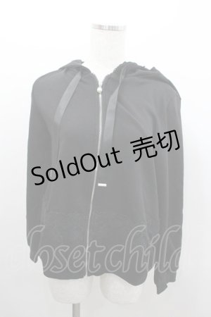 画像: axes femme / レースフードパーカー  黒 I-26-02-08-057-AX-TO-SA-ZI