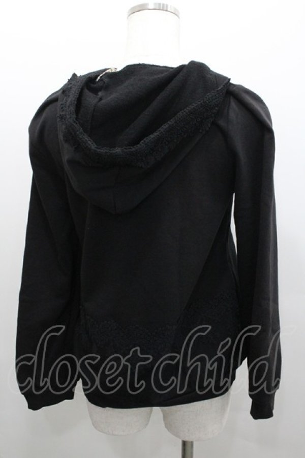 画像3: axes femme / レースフードパーカー  黒 I-26-02-08-057-AX-TO-SA-ZI (3)