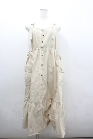 画像: axes femme POETIQUE / カーゴデザインティアードワンピース  アイボリー I-26-02-08-061-AX-OP-SA-ZI