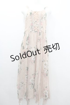 画像: axes femme / 大花柄マキシワンピース  ピンク I-26-02-08-064-AX-OP-SA-ZI