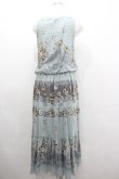 画像3: axes femme / フラワー&レースドットプリントノースリーブワンピース  ミントＸグレー I-26-02-08-065-AX-OP-SA-ZI (3)