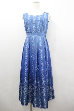 画像: axes femme / ラメールプリントワンピース  青 I-26-02-08-067-AX-OP-SA-ZI