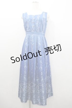 画像: axes femme / ラメールプリントワンピース  青 I-26-02-08-067-AX-OP-SA-ZI