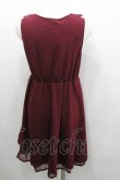 画像3: axes femme / ウエストレースアップワンピース  ボルドー I-26-02-08-072-AX-OP-SA-ZI (3)