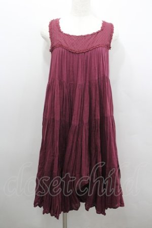 画像: axes femme / ティアードワンピース  ボルドー I-26-02-08-073-AX-OP-SA-ZI