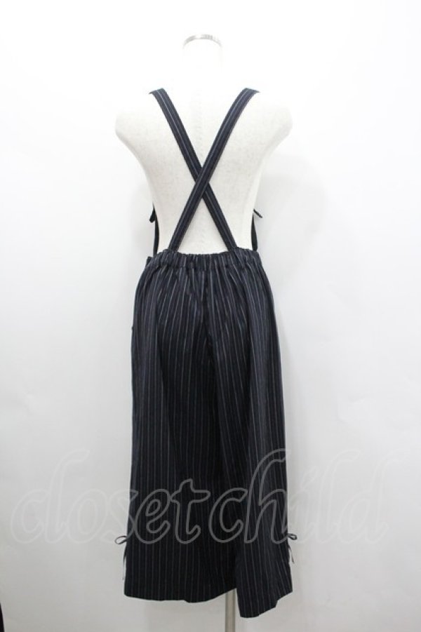 画像3: axes femme / サス付ワイドパンツ  黒Ｘ白 I-26-02-08-076-AX-PA-SA-ZI (3)