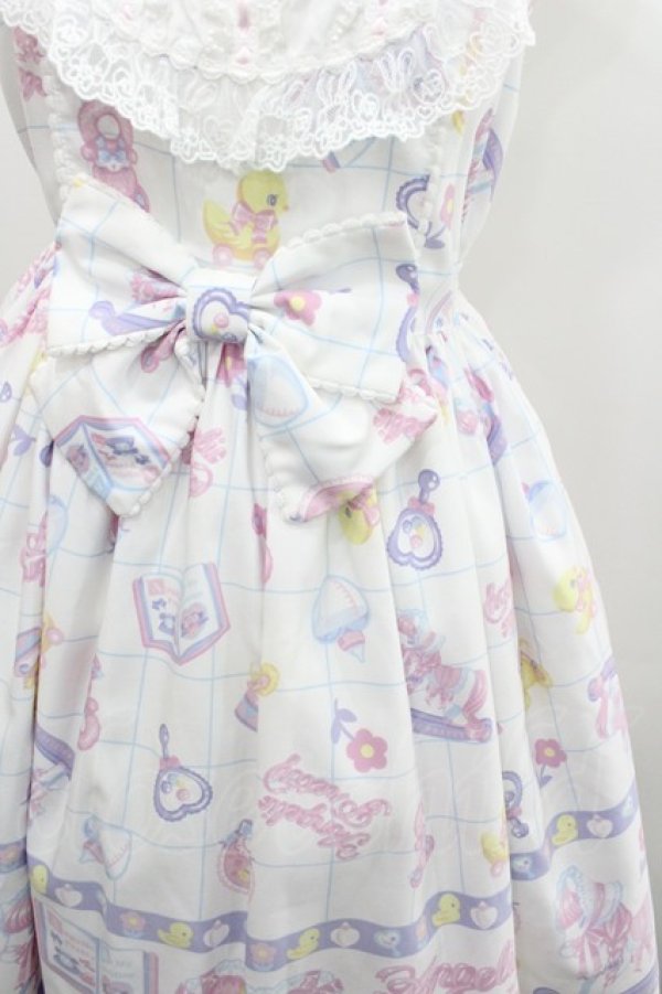 画像2: Angelic Pretty / Baby Toysジャンパースカート  白 I-26-02-08-079-AP-OP-SA-ZI (2)