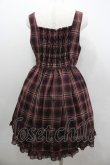画像3: axes femme / フロッキーptチェックジャンパースカート  赤Ｘ黒チェック I-26-02-08-081-AX-OP-SA-ZI (3)