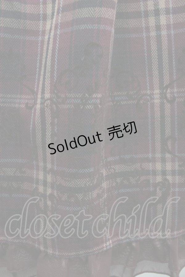 画像4: axes femme / フロッキーptチェックジャンパースカート  赤Ｘ黒チェック I-26-02-08-081-AX-OP-SA-ZI (4)