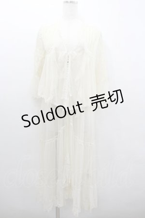 画像: axes femme / レイヤード風レースガウン  生成り I-26-02-08-009-AX-TO-SA-ZI