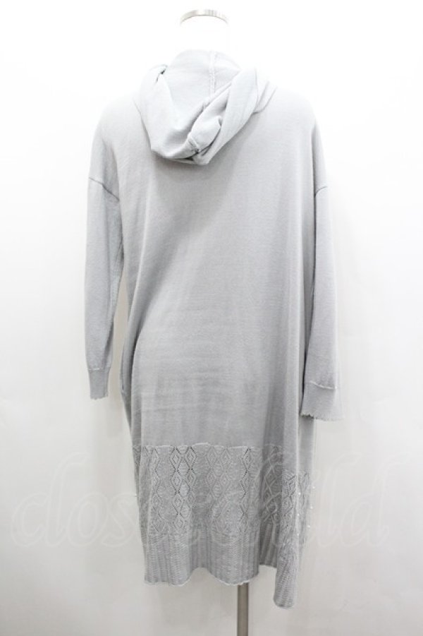 画像3: axes femme / 裾切替フードロングカーディガン  ライトグレー I-26-02-08-084-AX-TO-HR-ZI (3)