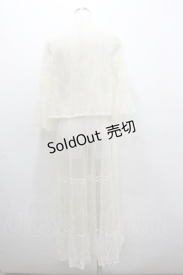 画像2: axes femme / レイヤード風レースガウン  生成り I-26-02-08-009-AX-TO-SA-ZI (2)