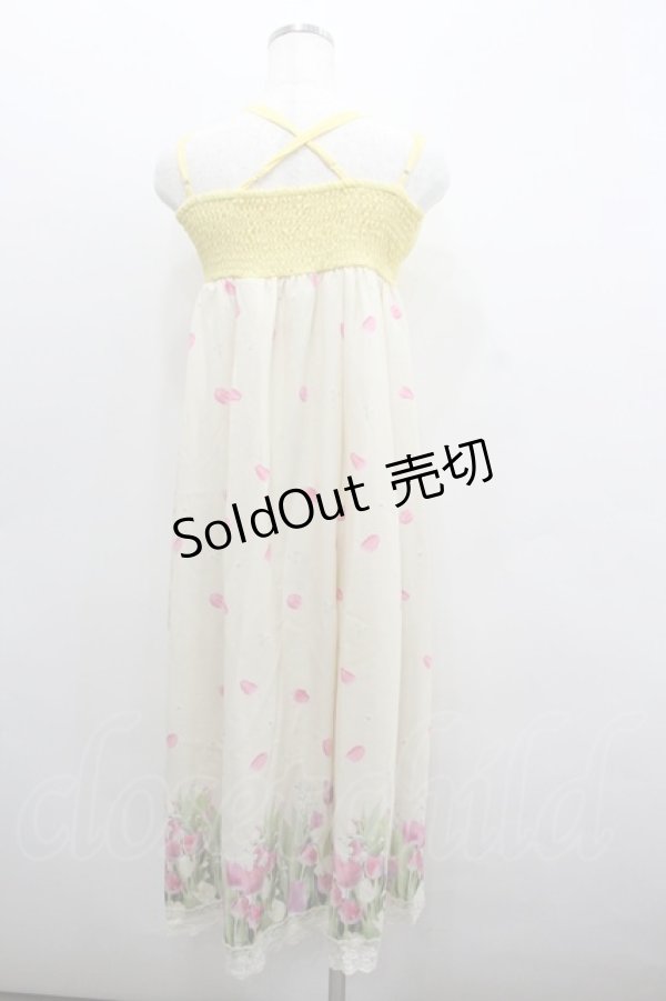 画像3: axes femme POETIQUE / チューリップロングワンピース  イエロー I-26-02-08-090-AX-OP-SA-ZI (3)