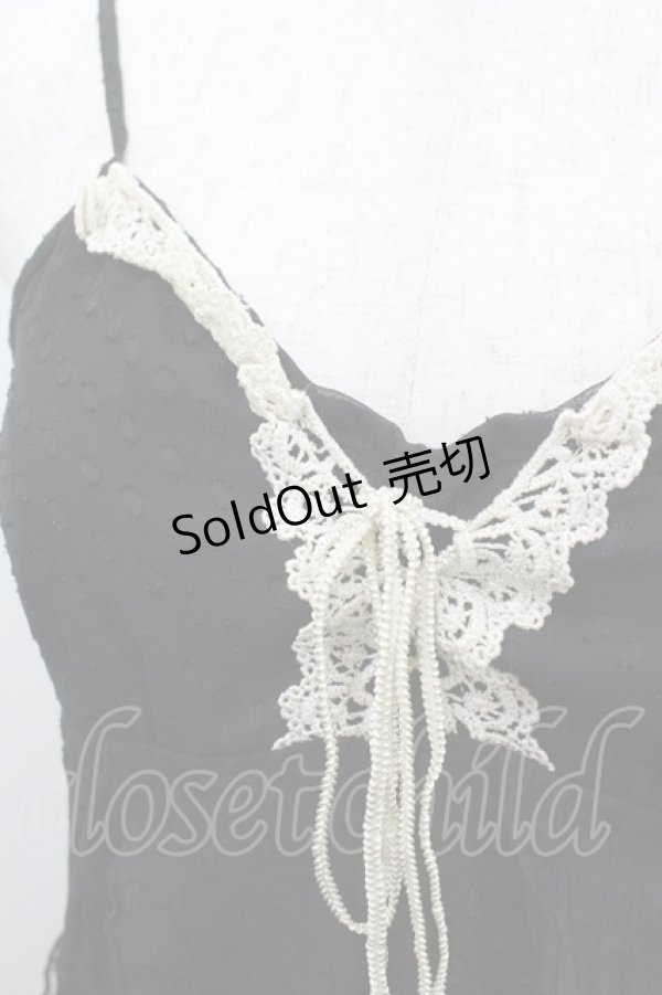 画像2: axes femme / 異素材キャミソールチュニック  黒 I-26-02-08-091-AX-TO-SA-ZI (2)