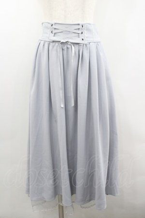 画像: axes femme POETIQUE / バックフリルレースアップスカート  サックス I-26-02-08-098-AX-SK-SA-ZI