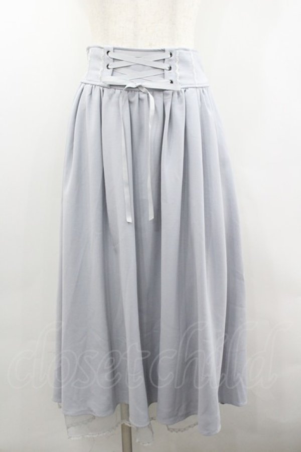 画像1: axes femme POETIQUE / バックフリルレースアップスカート  サックス I-26-02-08-098-AX-SK-SA-ZI (1)
