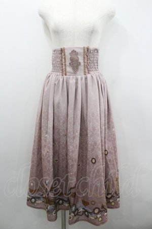 画像: axes femme / アンティーク柄2WAYスカート  ピンク I-26-02-08-100-AX-SK-AS-ZI