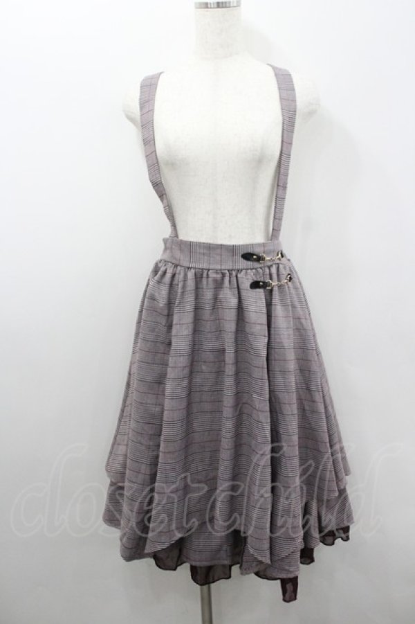 画像1: axes femme / ビット使いサススカート  ボルドー I-26-02-08-101-AX-SK-SA-ZI (1)