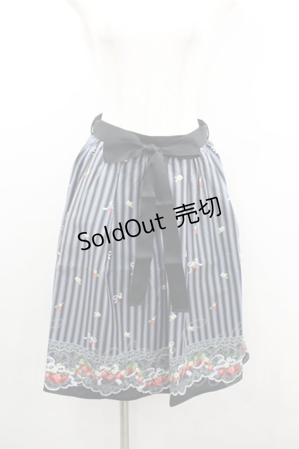 画像1: axes femme POETIQUE / ストロベリーリボンスカート M 黒 I-26-02-08-105-AX-SK-SA-ZI (1)