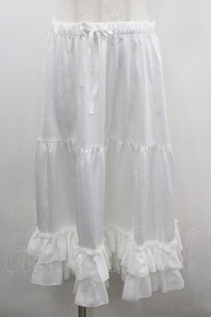 画像: axes femme kawaii / ミディフリルペチスカート M 白 I-26-02-08-106-AX-SK-SA-ZI
