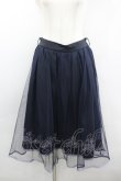 画像1: axes femme POETIQUE / マリン裾刺繍スカート  ネイビー I-26-02-08-110-AX-SK-SA-ZI (1)