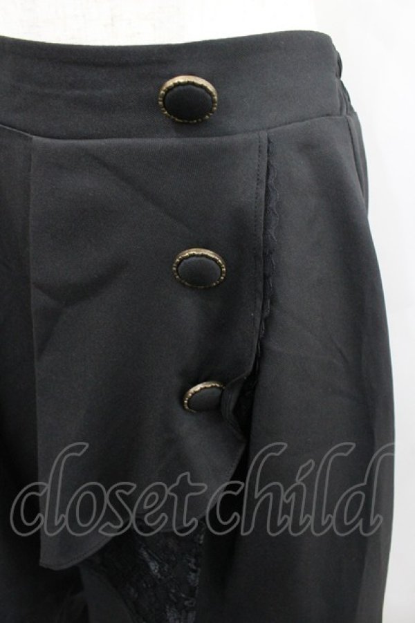 画像3: axes femme / 釦付ラッフルスカート M 黒 I-26-02-08-111-AX-SK-TE-ZI (3)