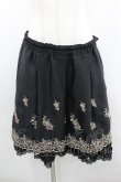 画像1: axes femme / バラ刺繍入りスカート  黒Ｘアイボリー I-26-02-08-114-AX-SK-SA-ZI (1)