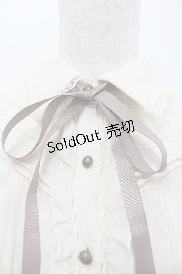 画像2: axes femme / 前立てデザインブラウス風プルオーバー  アイボリー I-26-02-08-012-AX-TO-SA-ZI (2)