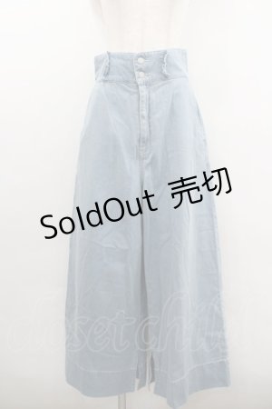 画像: axes femme / ハイウエストワイドデニムPT L ブリーチ I-26-02-08-119-AX-PA-SA-ZI