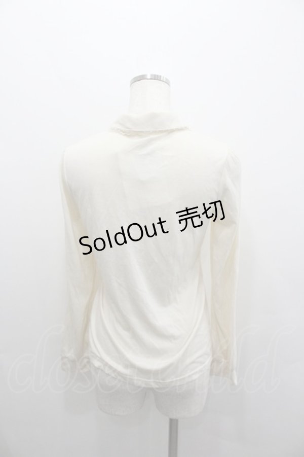 画像3: axes femme / 前立てデザインブラウス風プルオーバー  アイボリー I-26-02-08-012-AX-TO-SA-ZI (3)