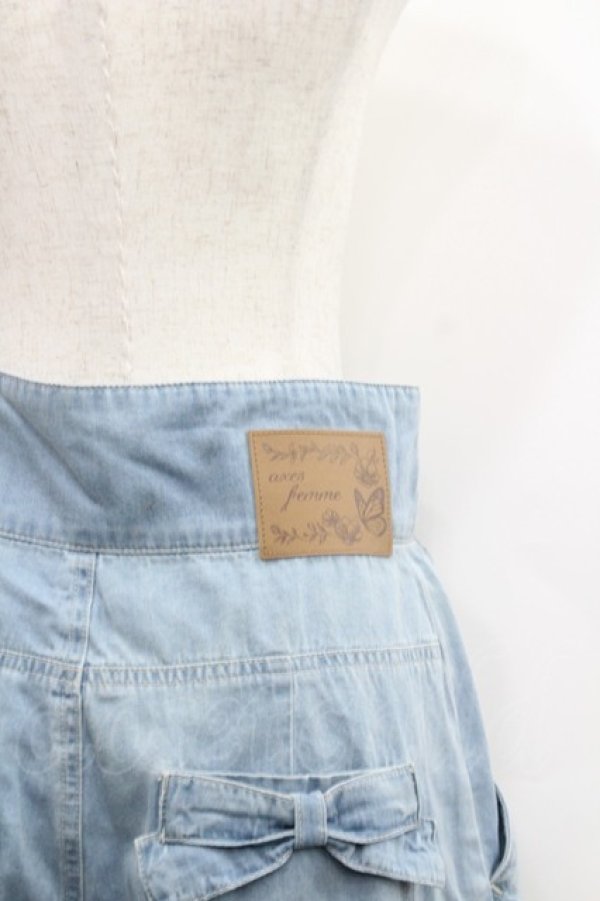 画像4: axes femme / ハイウエストワイドデニムPT L ブリーチ I-26-02-08-119-AX-PA-SA-ZI (4)