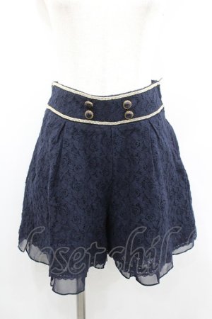 画像: axes femme / レースショートパンツ  ネイビー I-26-02-08-121-AX-PA-SA-ZI