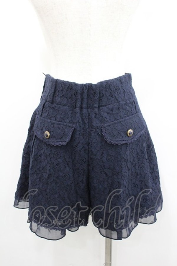 画像3: axes femme / レースショートパンツ  ネイビー I-26-02-08-121-AX-PA-SA-ZI (3)