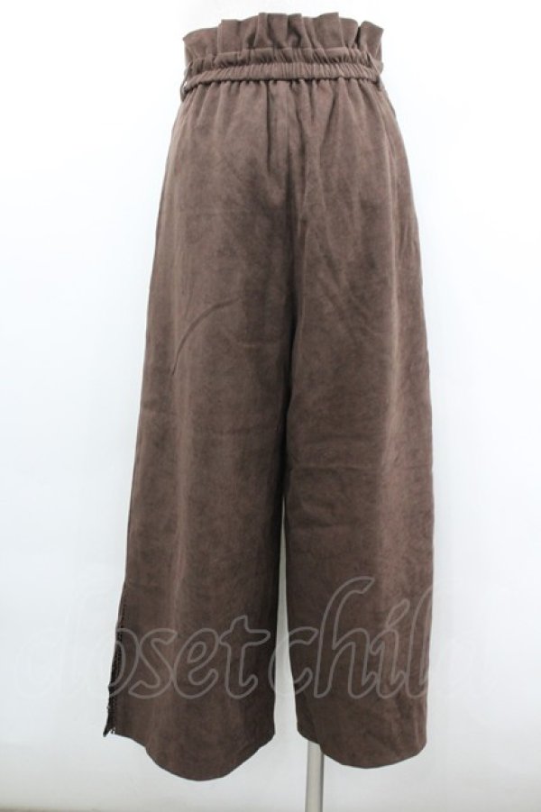 画像3: axes femme POETIQUE / ファーベルト付ワイドパンツ  ブラウン I-26-02-08-122-AX-PA-HR-ZI (3)
