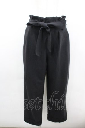 画像: axes femme / ウエストベルトストレートパンツ  黒 I-26-02-08-123-AX-PA-HR-ZI