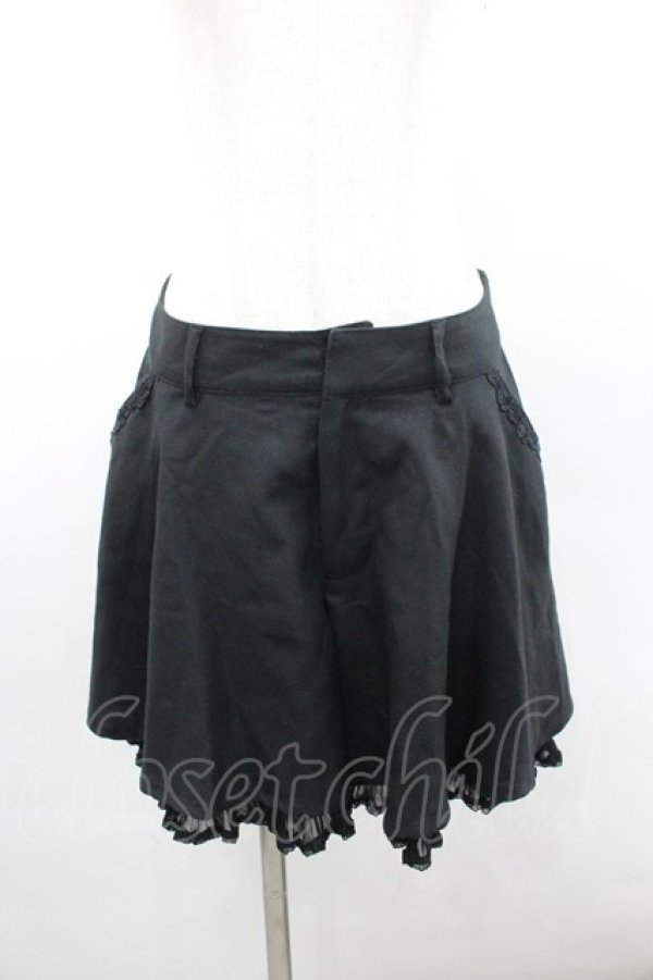 画像1: axes femme / フレアキュロット  黒 I-26-02-08-124-AX-PA-HR-ZI (1)