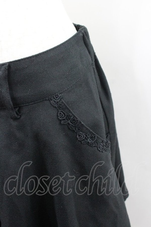 画像2: axes femme / フレアキュロット  黒 I-26-02-08-124-AX-PA-HR-ZI (2)