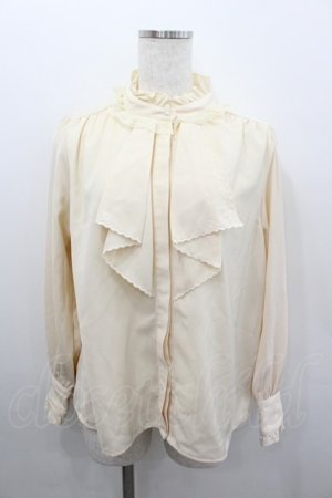 画像: axes femme / バラ刺繍ラッフルフリルブラウス  生成り I-26-02-08-016-AX-BL-SA-ZI