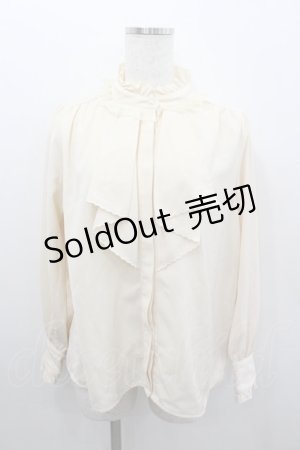 画像: axes femme / バラ刺繍ラッフルフリルブラウス  生成り I-26-02-08-016-AX-BL-SA-ZI