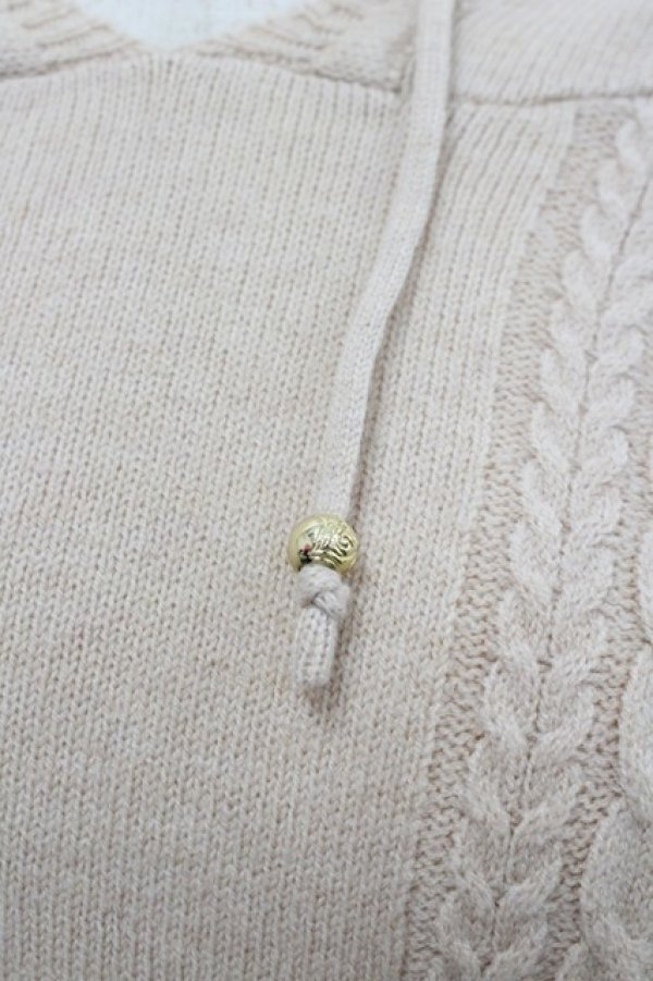 画像2: axes femme / ケーブル柄ニットパーカー  ピンク I-26-02-08-021-AX-TO-SA-ZI (2)