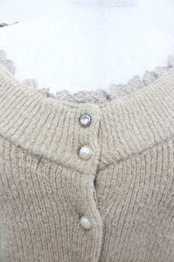 画像2: axes femme / 後ろボタンデザインニットトップス  ブラウン I-26-02-08-024-AX-TO-SA-ZI (2)