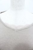 画像2: axes femme / レース配色Vネックニット  ベージュ I-26-02-08-025-AX-TO-SA-ZI (2)