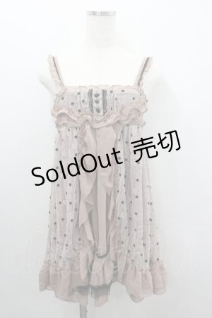 画像: axes femme / ドットレースチュニック  ブラウン I-26-02-08-026-AX-OP-SA-ZI