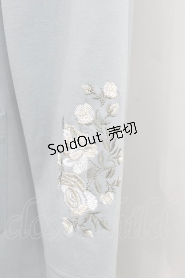 画像2: axes femme / 袖刺繍コーデイガン  ミント I-26-02-08-027-AX-TO-HR-ZI (2)