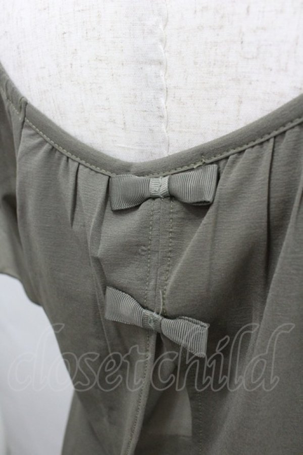 画像3: axes femme / バックリボンレーストップス  カーキ I-26-02-08-028-AX-TO-SA-ZI (3)