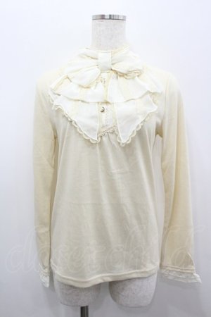 画像: axes femme / BIGリボンハイネックカットソー  アイボリー I-26-02-11-034-AX-TO-SA-ZI