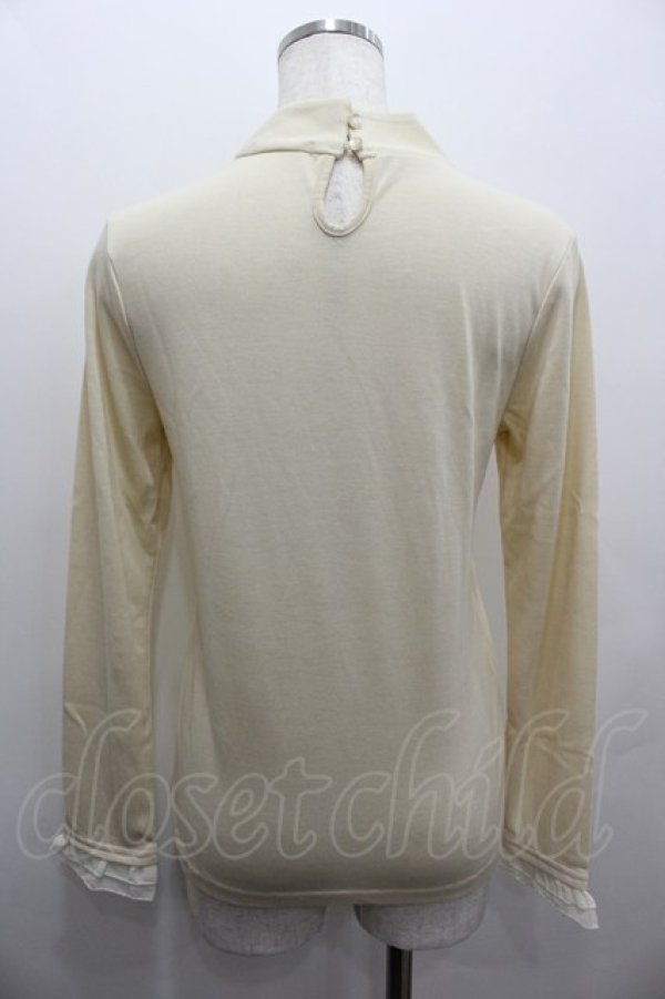 画像3: axes femme / BIGリボンハイネックカットソー  アイボリー I-26-02-11-034-AX-TO-SA-ZI (3)